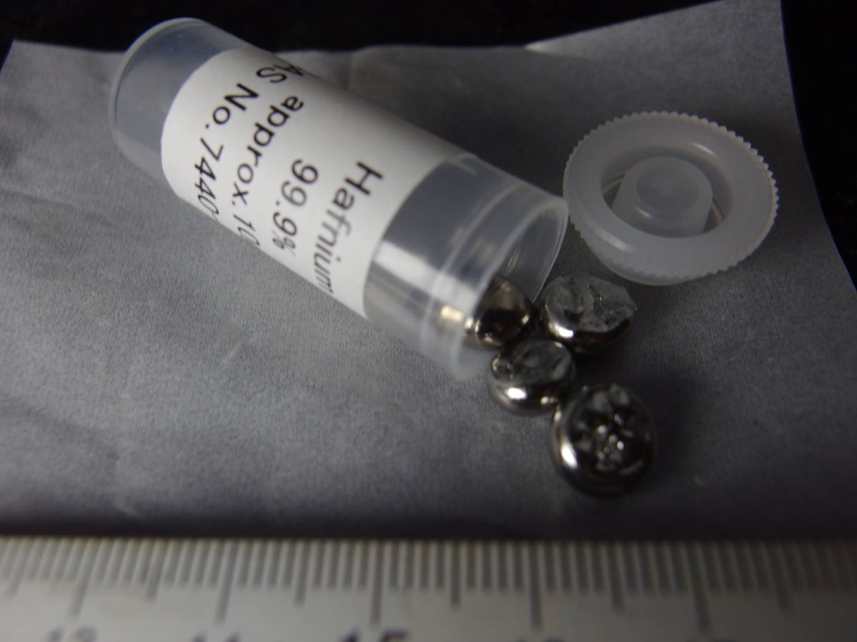Hf 希少！ ハフニウム 約10g 純度99.9％ レアメタル 金属元素標本