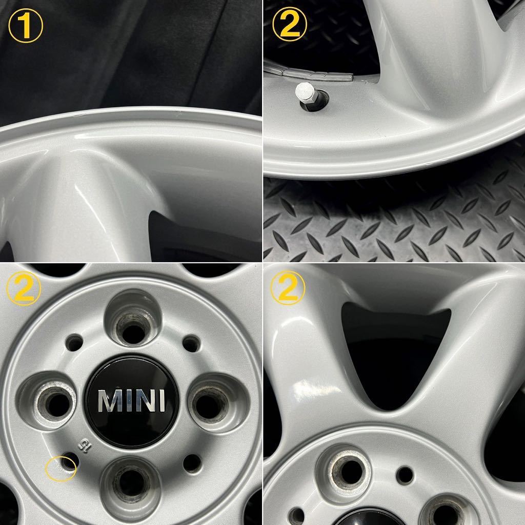 MINI純正 16インチアルミ 4本 №B230525-B4 6.5J +48 4H 100/ミニ R50 R52 R53 R55 R56 ...