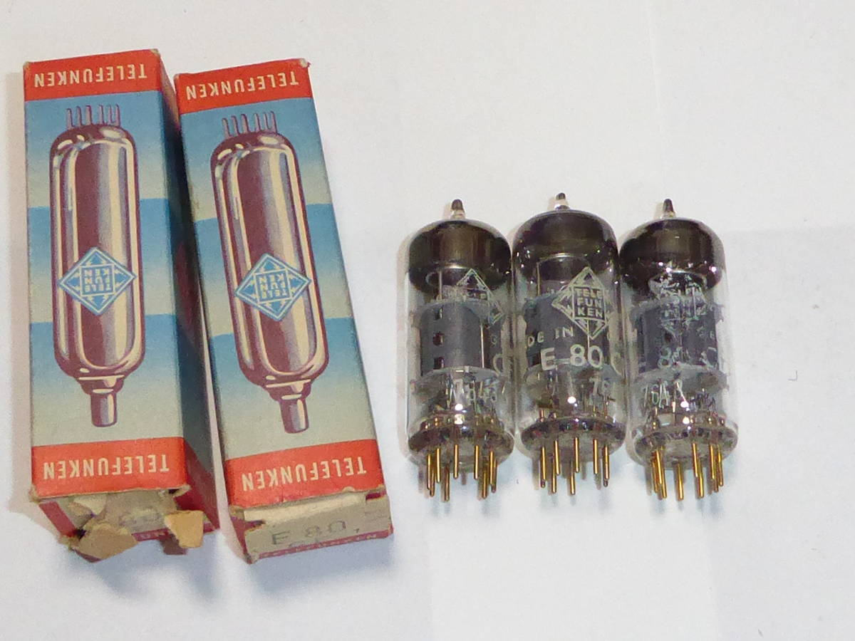その26 テレフンケン E80CF ダイヤ有 3本 TELEFUNKEN 製 希少 真空管 入手困難