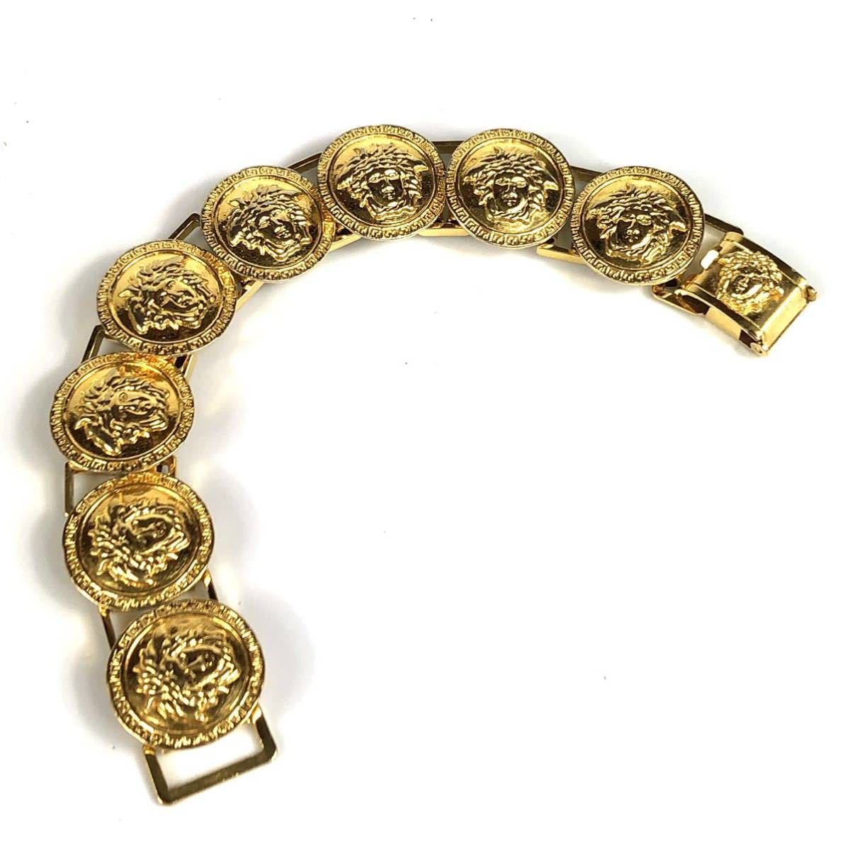1円〜○美品・激レア○VERSACE ヴェルサーチ 8連メデューサ コイン 