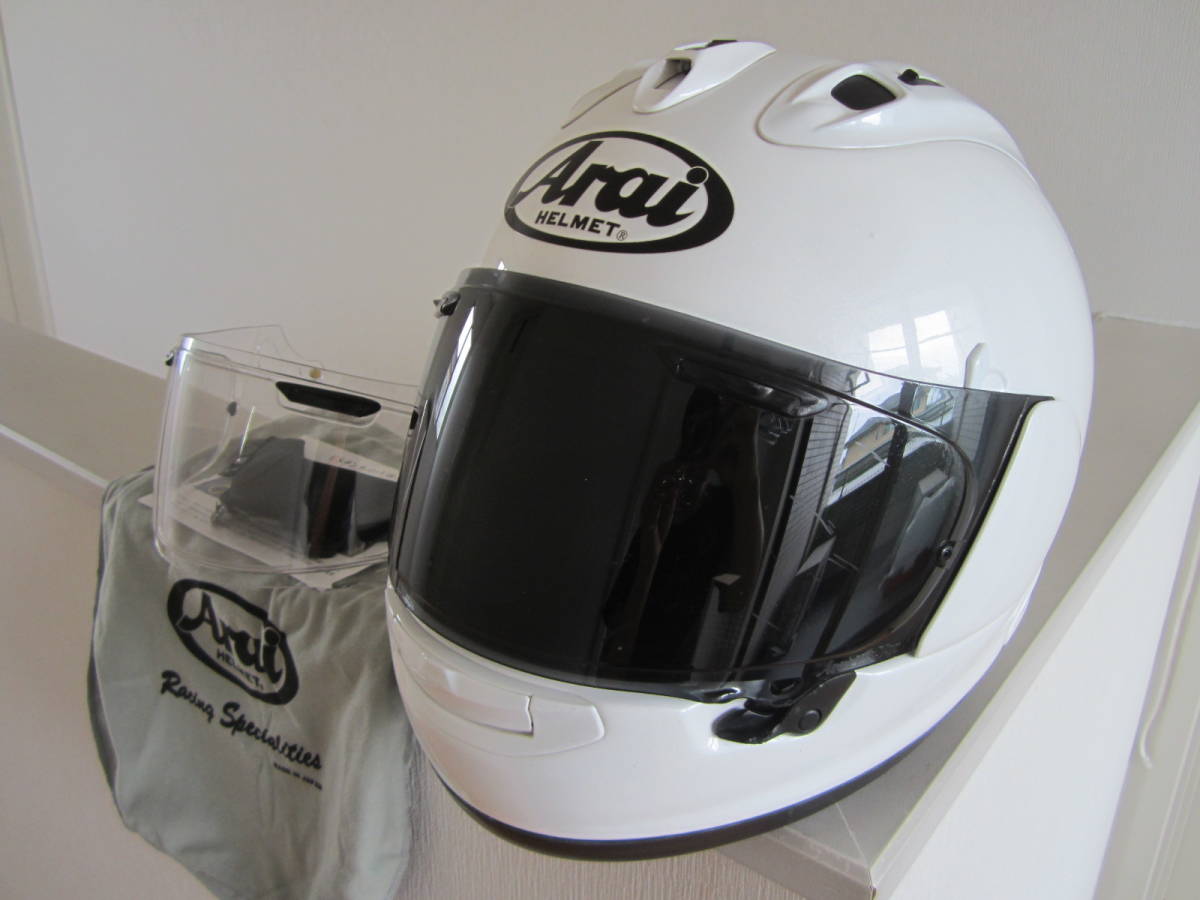Arai RX-7X グラスホワイト スモーク＆クリアシールド ピンロック