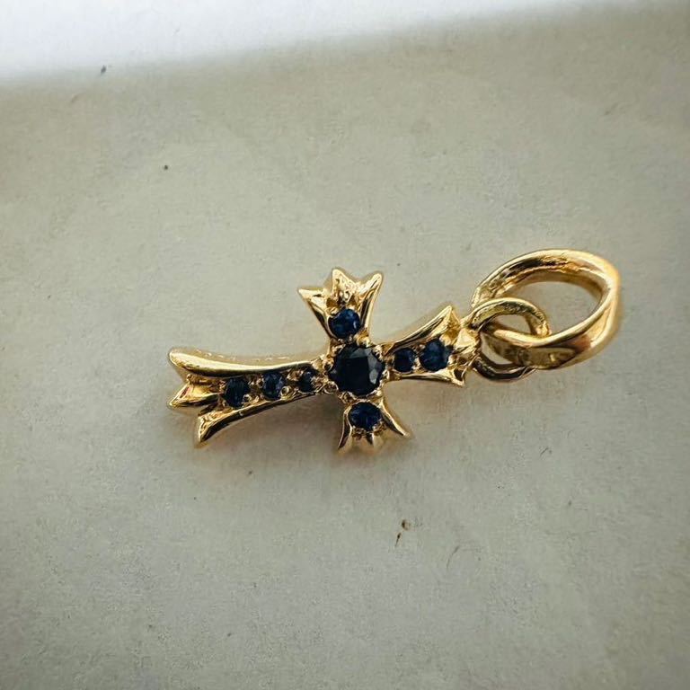 CHROME HEARTS 22kクロムハーツ22k ブルーサファイアベビーファット