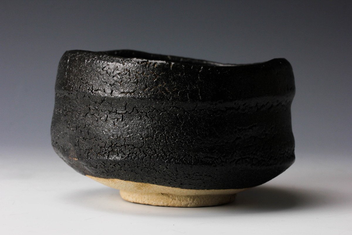 人間国宝 加藤孝造 瀬戸黒茶碗 共箱 栞 茶道具 本物保証_2