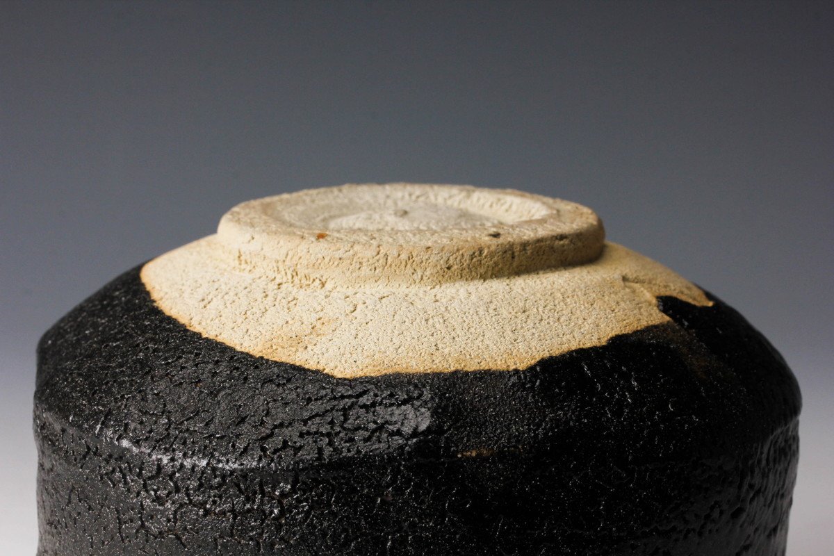 人間国宝 加藤孝造 瀬戸黒茶碗 共箱 栞 茶道具 本物保証_7