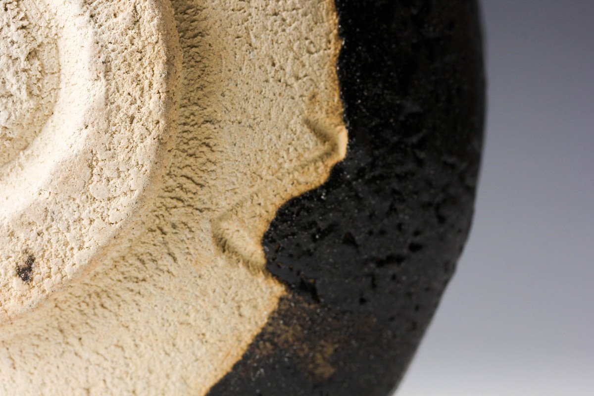 人間国宝 加藤孝造 瀬戸黒茶碗 共箱 栞 茶道具 本物保証_8