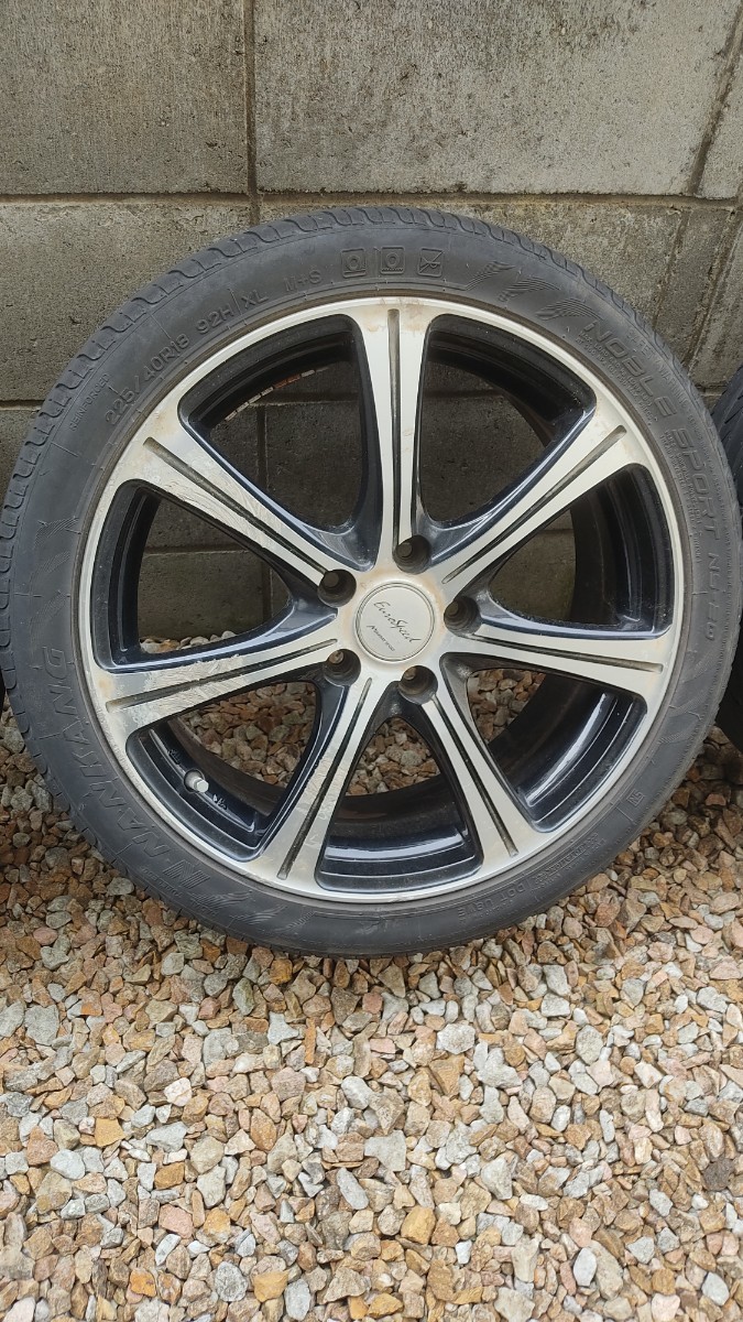 18インチ 8J 4本 アルミホイール 225/40R18 5穴 PCD 114.5 中古 