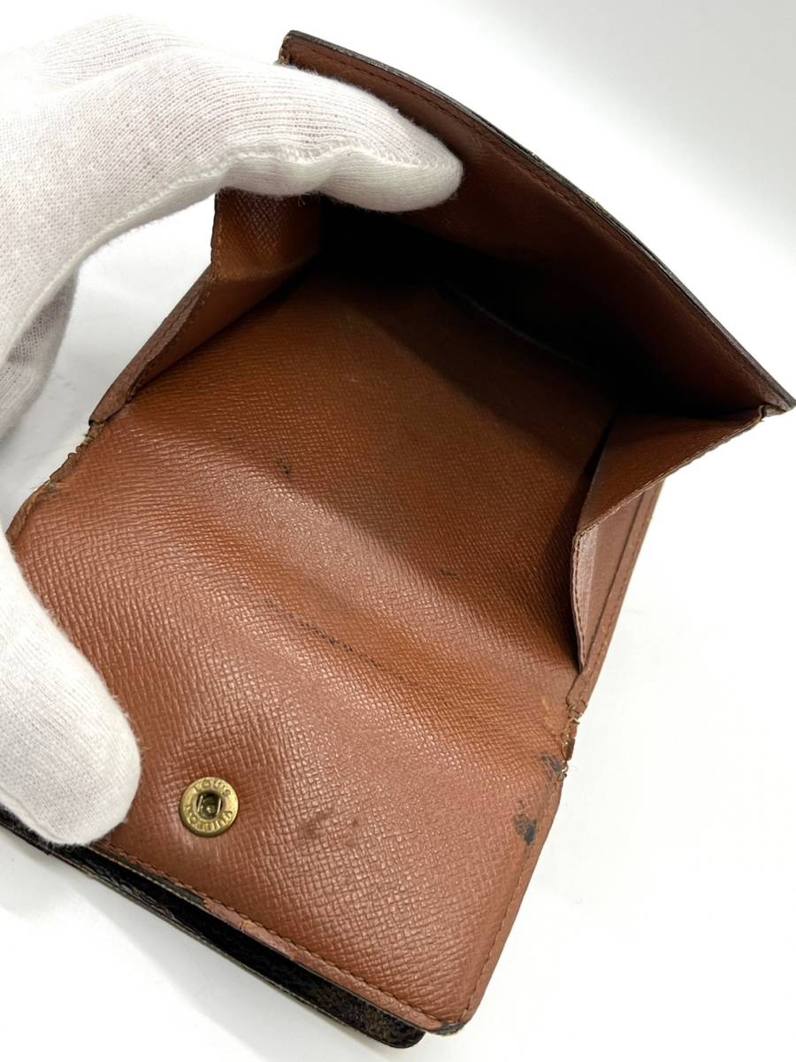 Louis Vuitton ルイ ヴィトン Wホック モノグラム 三つ折り財布 【公式