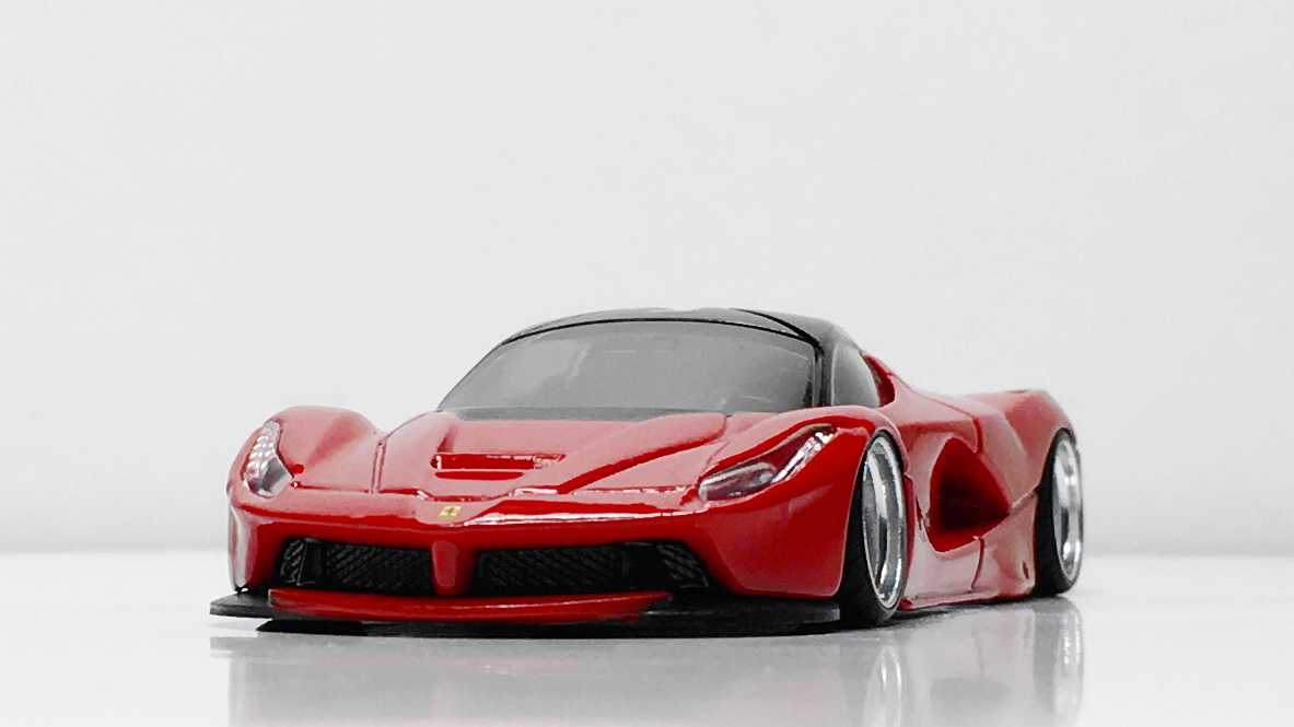 トミカ改カスタム改造ラフェラーリLaFerrari深リムBBS-LM車高短(乗用車 