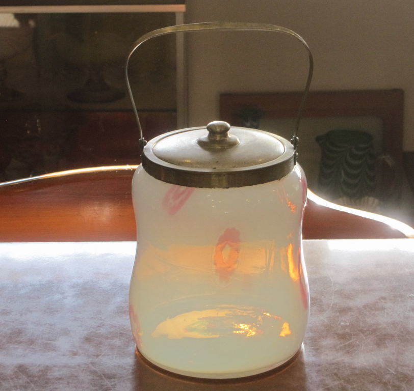 □戦前の日本のガラス☆花象嵌アイスペール づらかっ 氷コップ/飴や