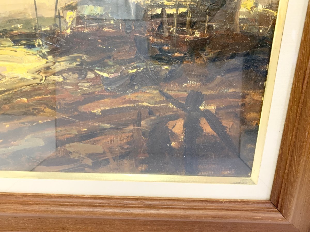 山本巌 「湘南夕景」 油彩 絵 絵画 風景画 美術品 F8号(自然、風景画