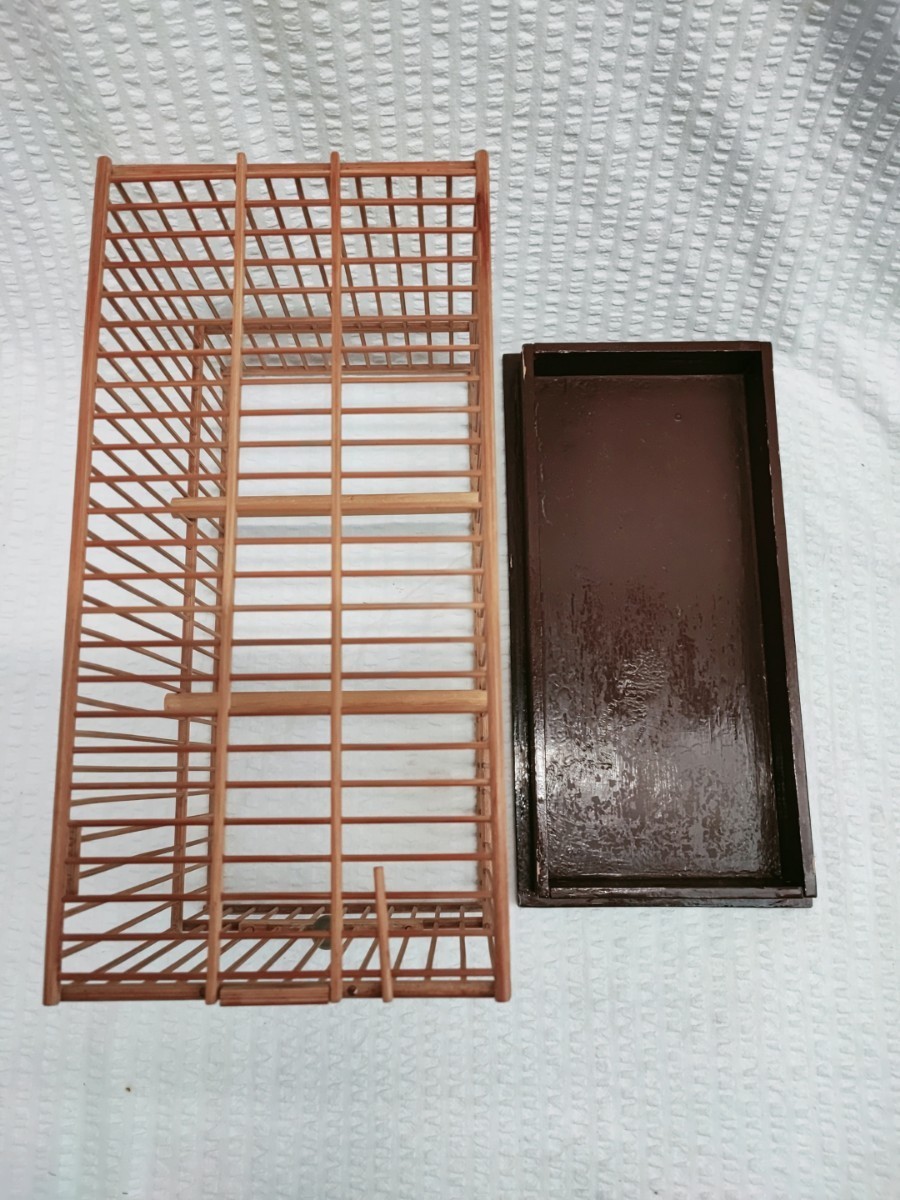 昭和レトロ 竹製 鳥籠 メジロ籠6個　寝かせ箱セット 昭和レトロ 竹製 鳥籠 メジロ籠6個 寝かせ箱セット 昭和レトロ 竹製 鳥