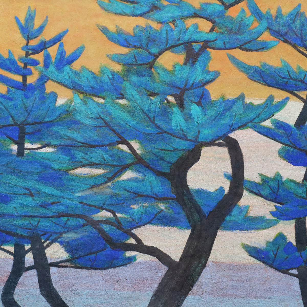 Yahoo!オークション 日本画 真作 江尻治泰『山村風景図』出展 真作保証