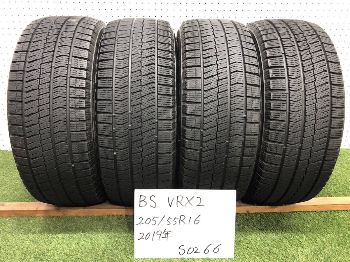 3（S0266）☆札幌発☆2019年製 / BRIDGESTONE BLIZZAK VRX2 / ブリヂストン ブリザック / 205/55R16☆アイシス・レガシィ・アコード
