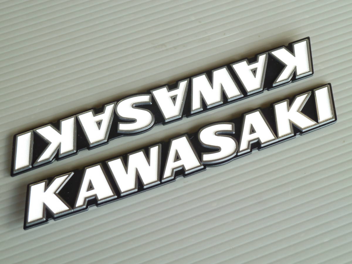 カワサキ純正 汎用 旧ロゴタンクエンブレムセット 新品
