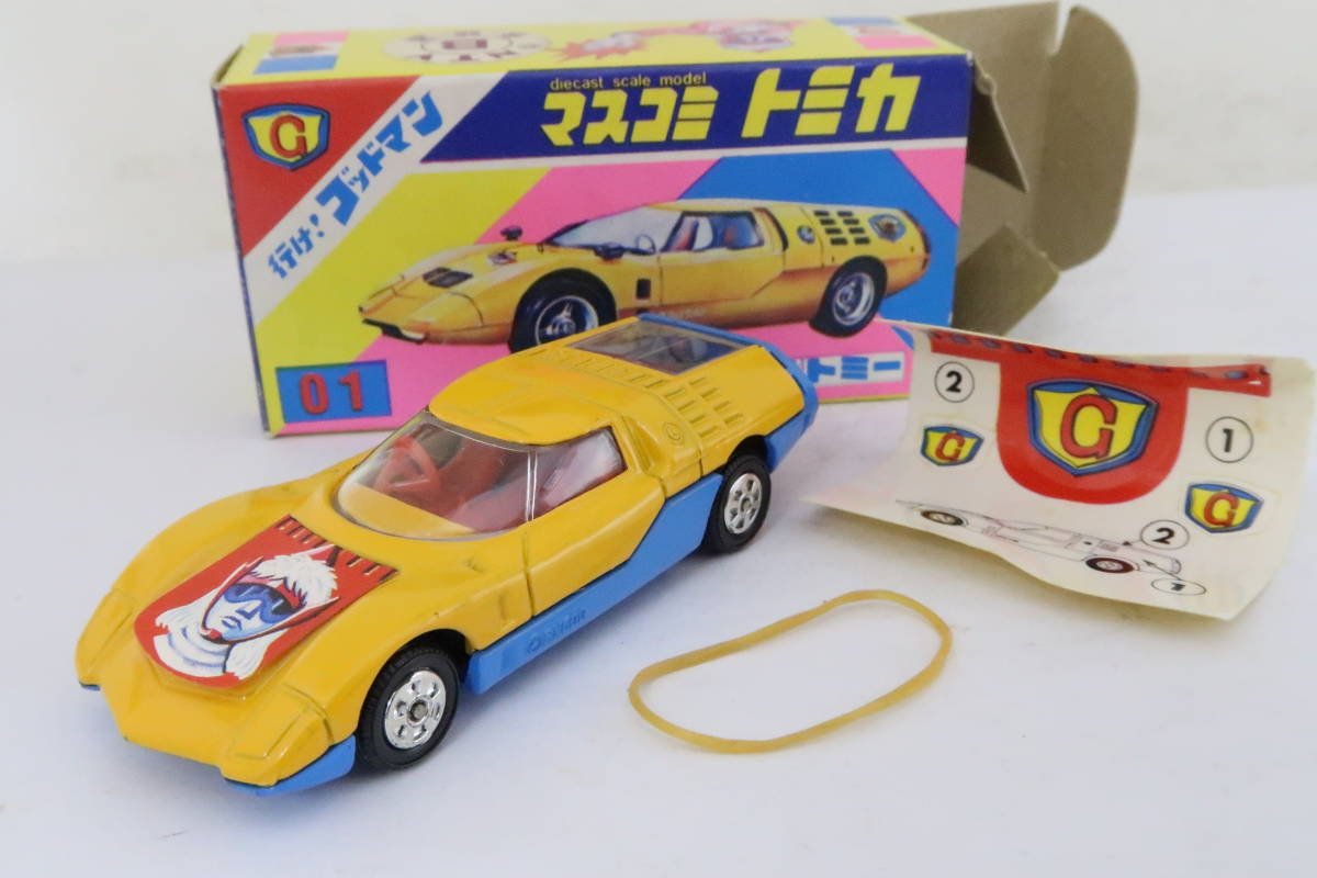 マスコミトミカ　行け！ゴッドマン　マツダ RX-500 トミカ ミニカー ほぼ新品 マスコミトミカ 01 行け!ゴッドマン MAZDA RX500 マツダ 箱付