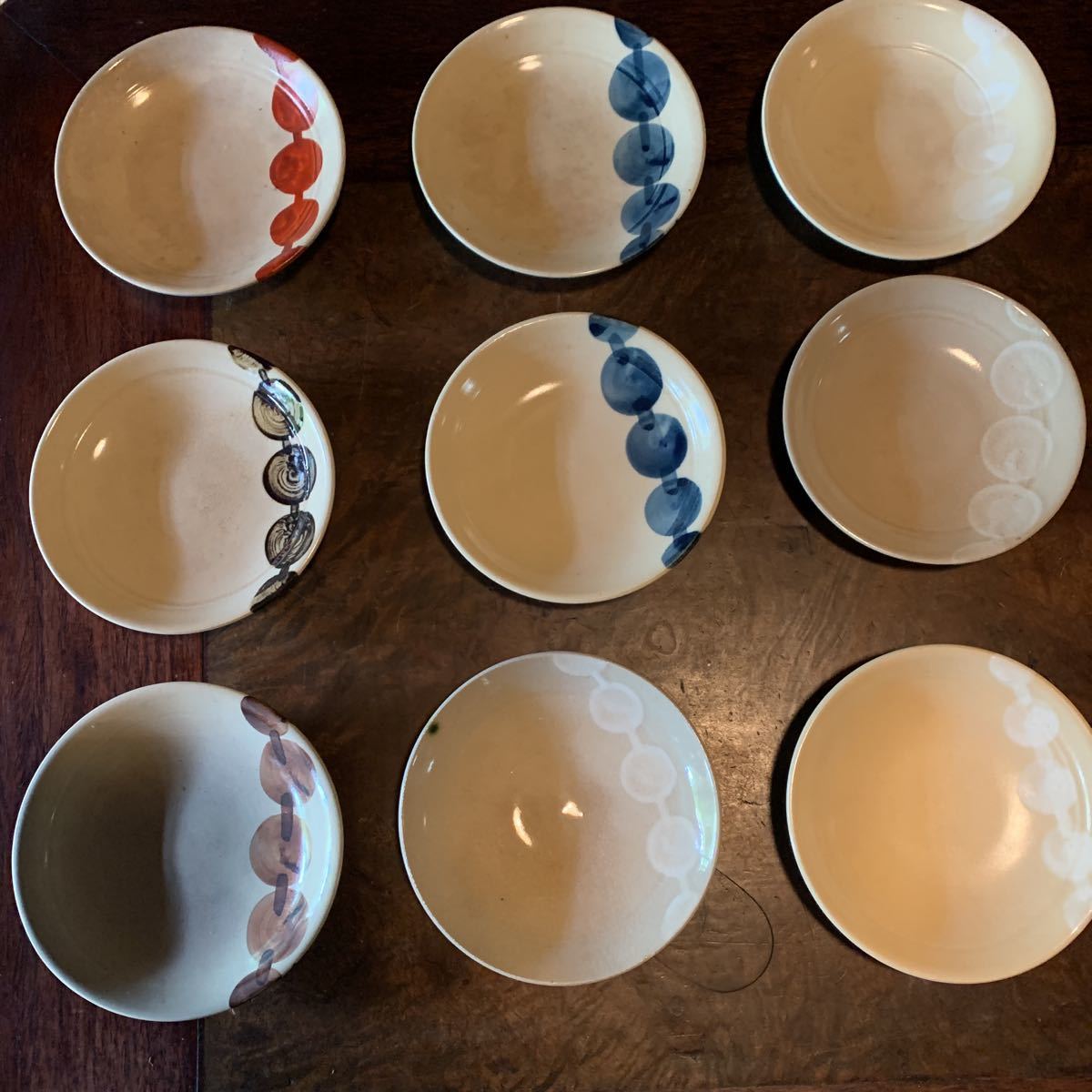 小皿 団子皿 京都 都をどり 陶器 9枚まとめて 昭和レトロ