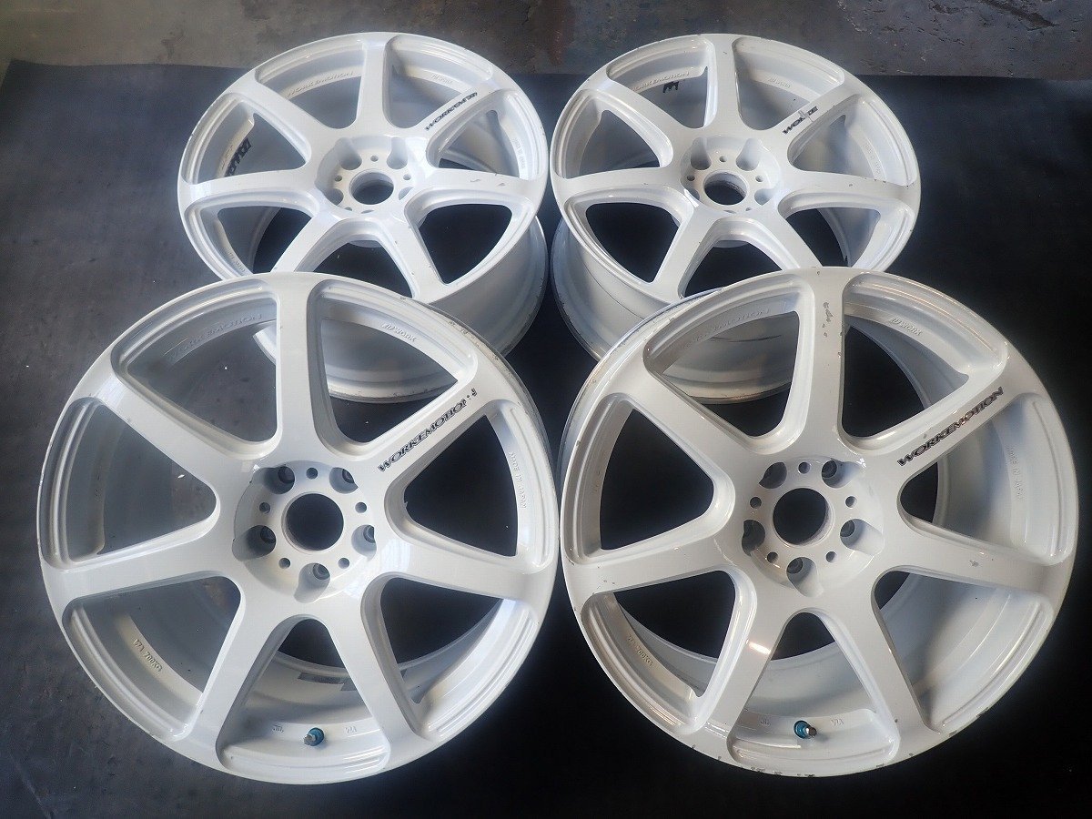 MF8253【送料無料18インチ】4本 WORK エモーション T7R 中古アルミ 