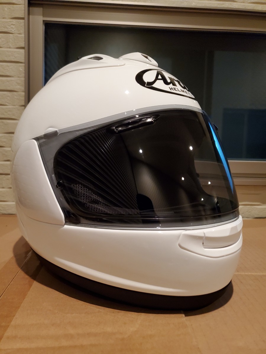 ARAI RX-7Xホワイト！サイズL、ほぼ傷なし美品！セミスモークシールド 