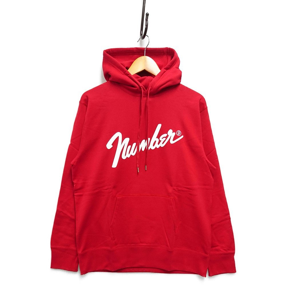 NUMBER(N)INE ナンバーナイン フェンダーロゴ スウェット パーカー レッド サイズ3 正規品 / B3403
