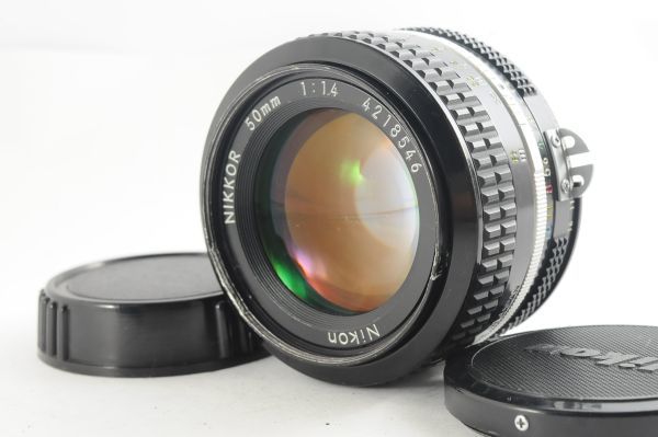 【清掃済/極美品】Nikon Ai NIKKOR 50mm F1.4フィルター付 ☆美品☆ニコン NIKON Ai NIKKOR 50mm F1.4 経年ながら綺麗な外観！