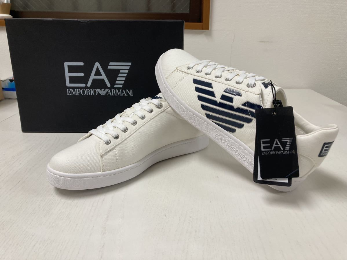 管60048 新品　エンポリオアルマーニ(EMPORIO ARMANI)EA7★メンズ★シューズ ★スニーカー★約27.5cm US9.5 靴　白　ホワイト