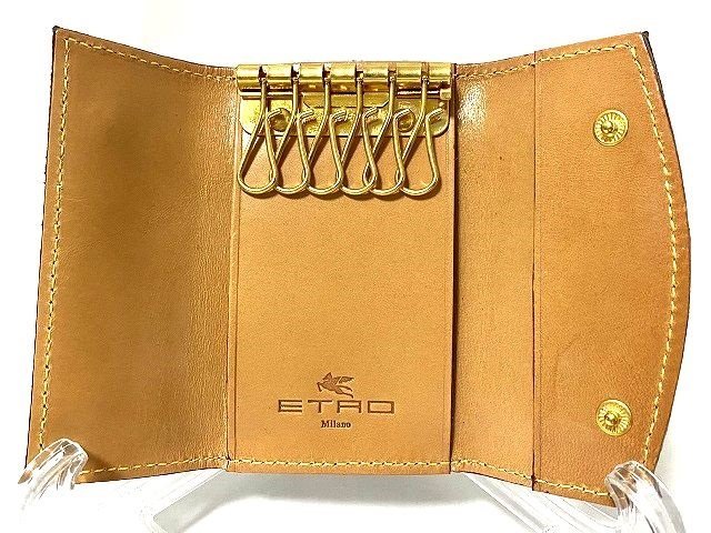 美品 ETRO エトロ 6連キーケース ペイズリー PVC 人気品 6連 ETRO エトロ