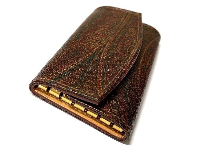 美品 ETRO エトロ 6連キーケース ペイズリー PVC 人気品 6連 ETRO エトロ