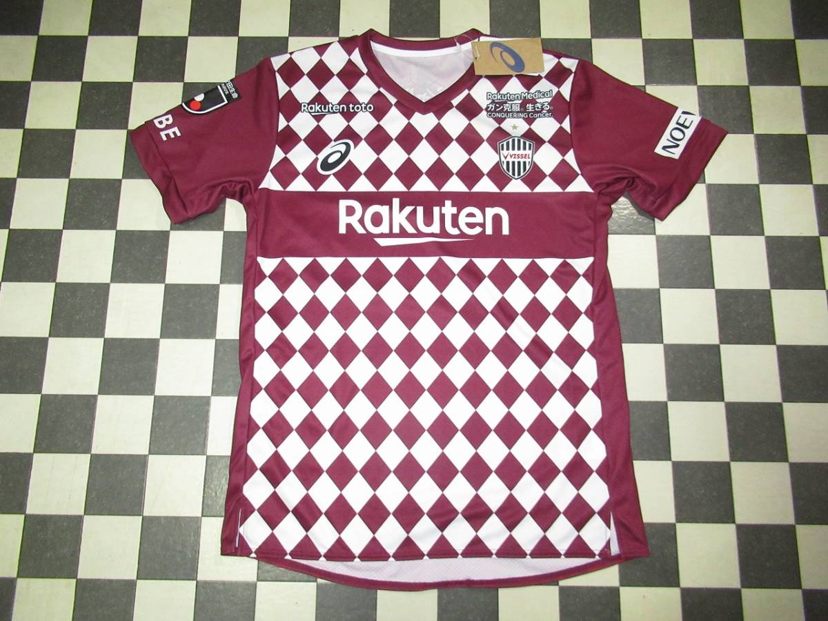 ★アシックス★新品　2XL　ヴィッセル神戸 2021 ユニフォーム ホーム 半袖 レプリカ　クリムゾンレッド