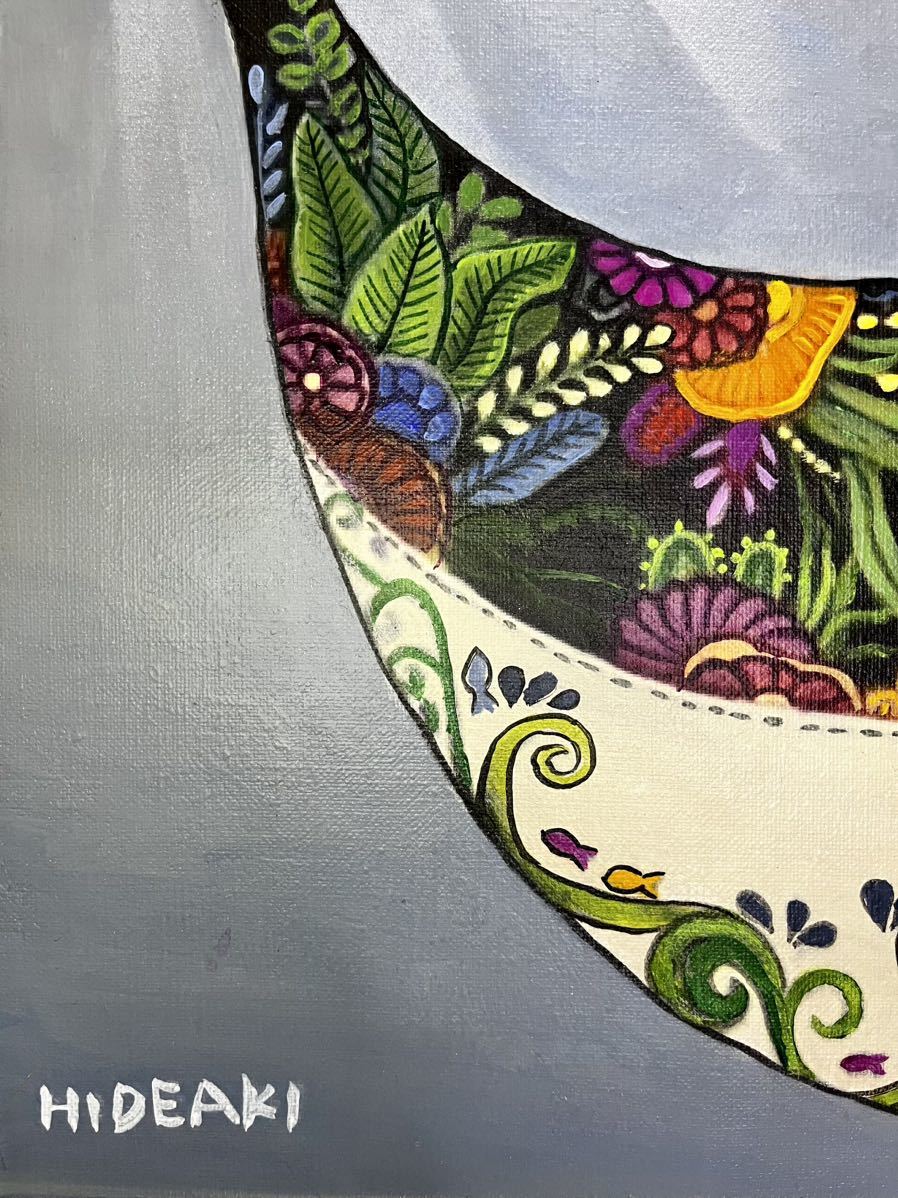 ジミー大西/鯨/F6号/絵画/額縁/油彩画/模写/肉筆/手書き/草間彌生/岡本