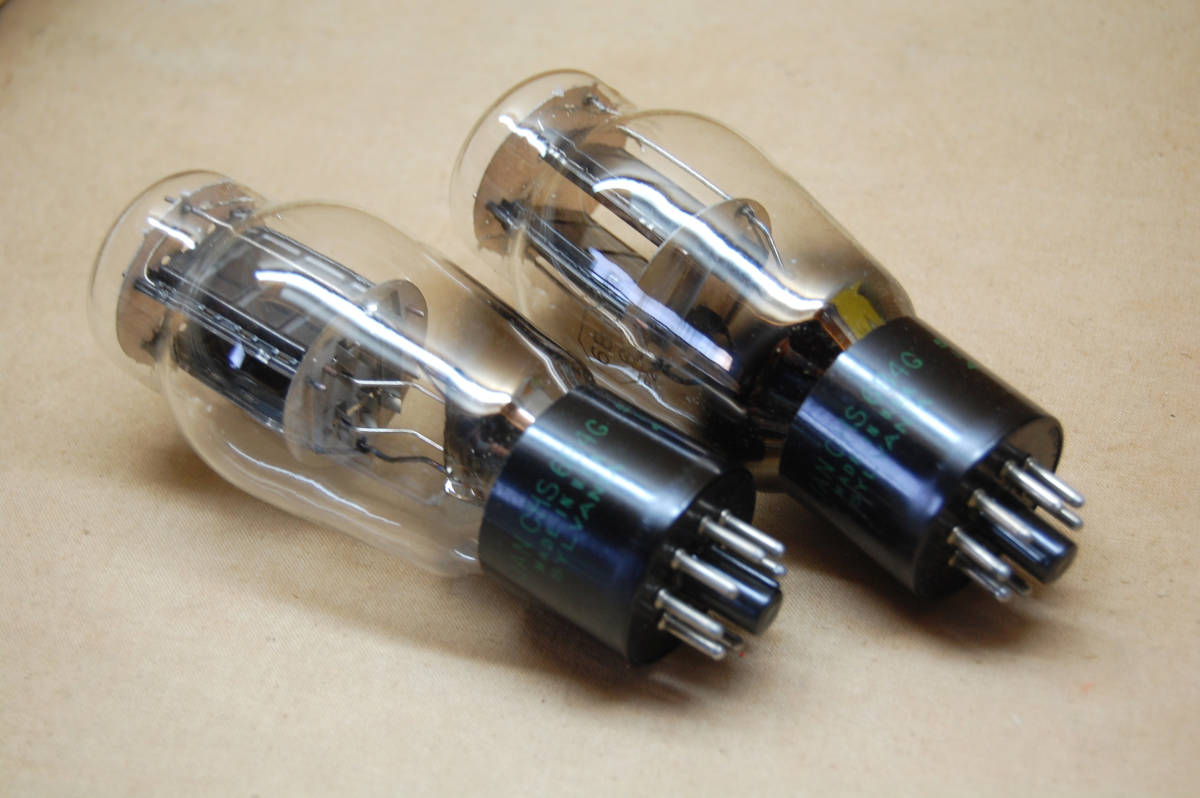 真空管 SYLVANIA JAN-CHS-6B4G Dual Flat Black Plate same lot in