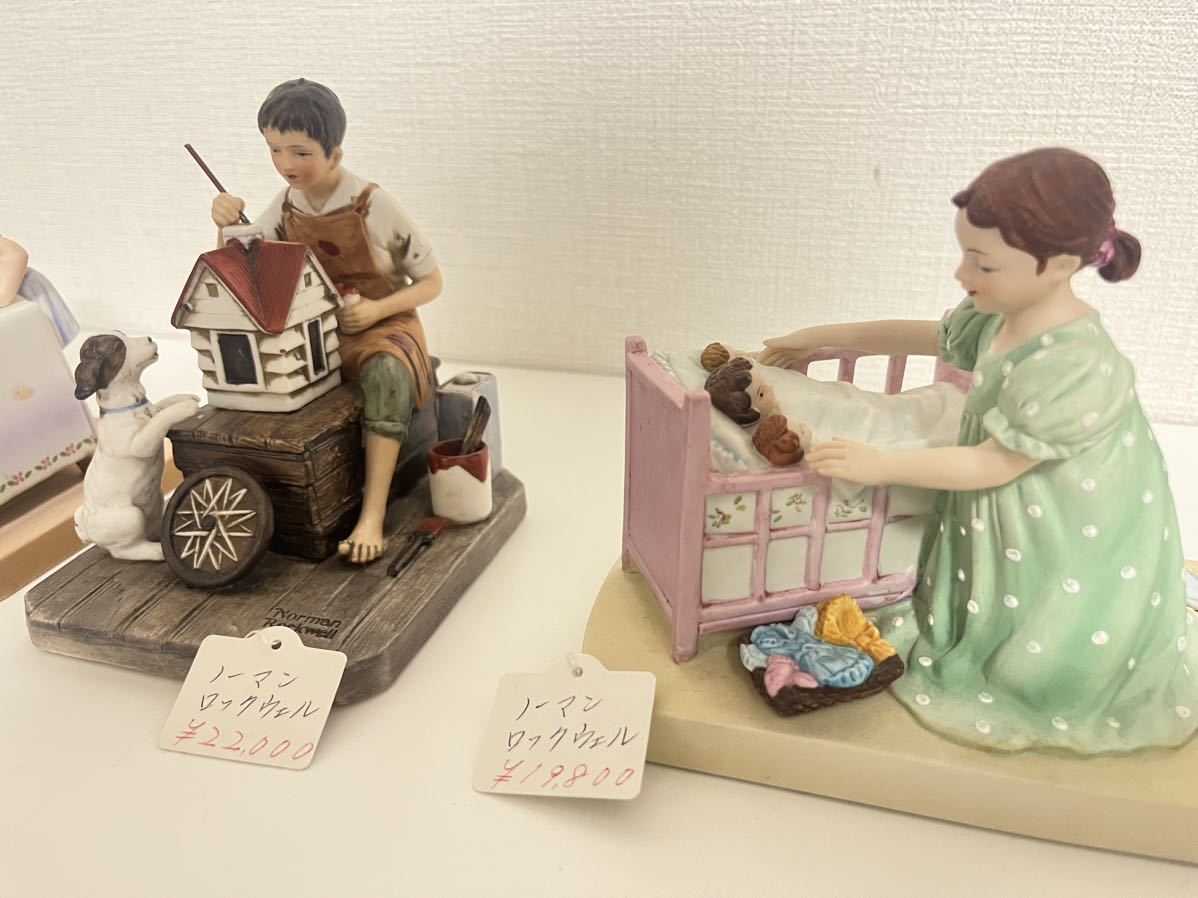 美品】Norman Rockwell ノーマンロックウェル 陶器 人形 おまとめ 6個