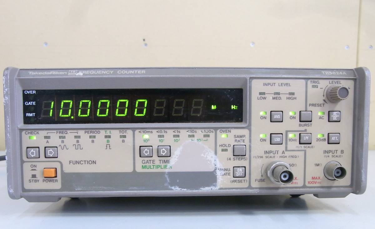 Takeda Riken TR5824A 周波数カウンター FREQUENCY COUNTER 管理番号
