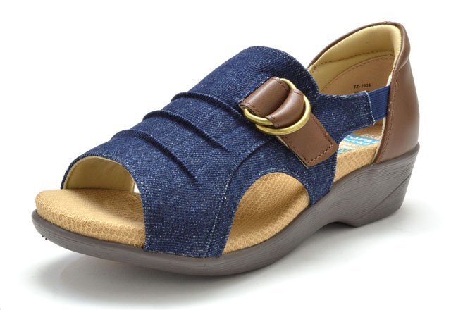 新品 トパーズ TZ-2336 ネイビーD 23.5cm レディースサンダル レディースコンフォートサンダル オフィスサンダル 抗菌 防臭 TOPAZ aruko 靴
