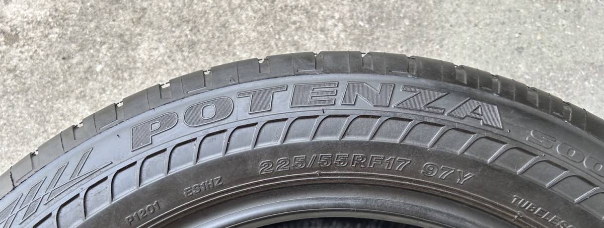極美品【2020年製造 溝9.5/9.5/9/9分山】ブリヂストン BRIDGESTONE 