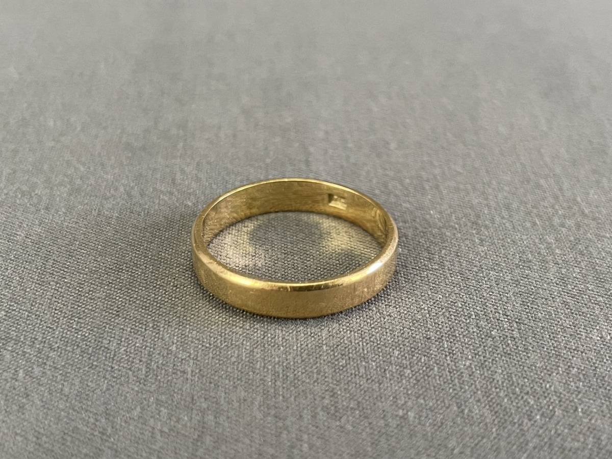 k18 シンプル　ゴールドリング　指輪　総重量約2.94g　⑮　/　18金　イエローゴールド　ジュエリー　刻印有り　貴金属　