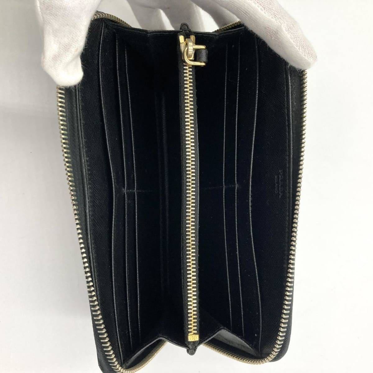 1円 【定番人気】 PRADA プラダ 長財布 ラウンドファスナー