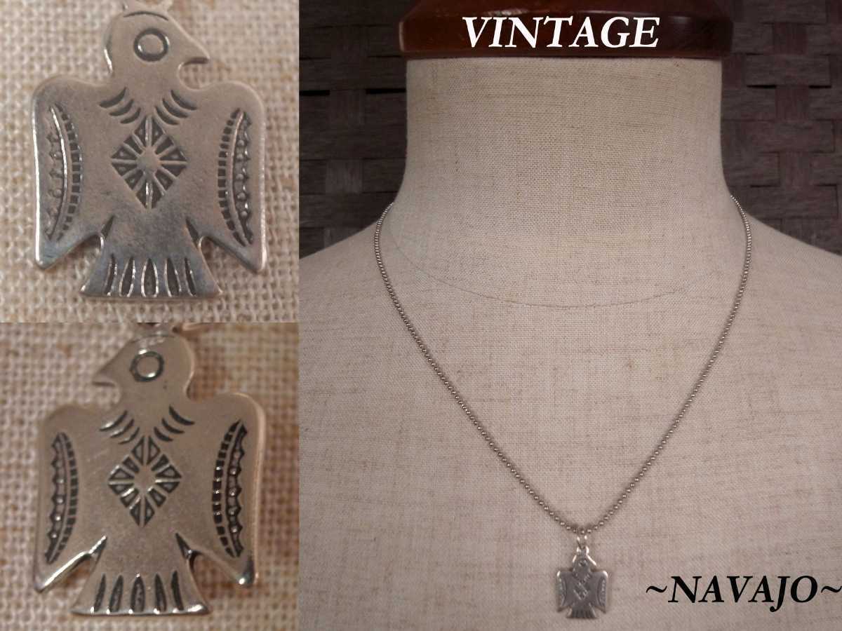 vintage VINTAGE ナバホ NAVAJO サンダーバード silver ネックレス