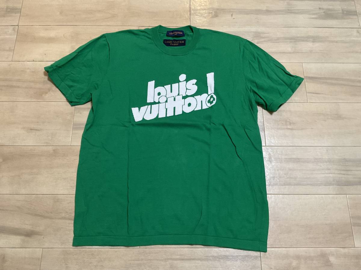 美品　ルイヴィトン　Tシャツ　グラデーション　モノグラム　グリーン　Lサイズ 美品 ルイヴィトン Tシャツ グラデーション モノグラム グリーン L