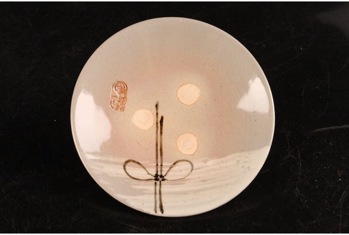 URA]朝日豊斎 造/源氏物語宇治十帖銘々皿10客/共箱/