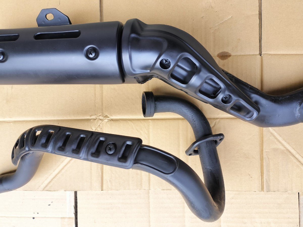 TW225E純正マフラー サイレンサー、エキパイのセット TW225 純正