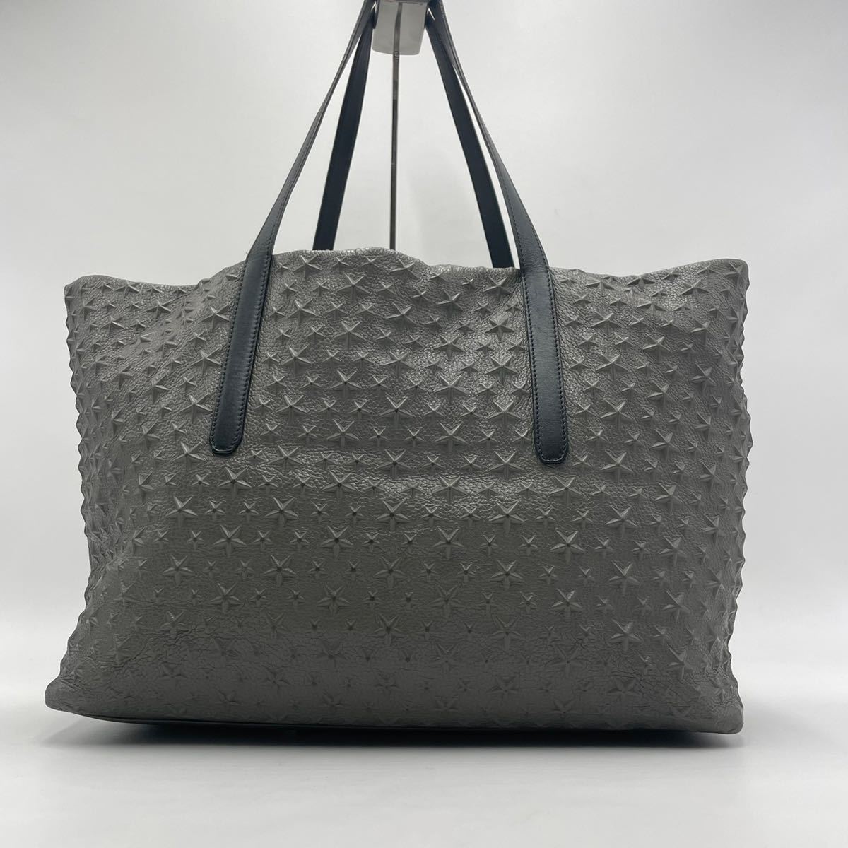 JIMMY CHOO バック メンズ 黒 トートバッグ 美品 レザー （美品 JIMMY 