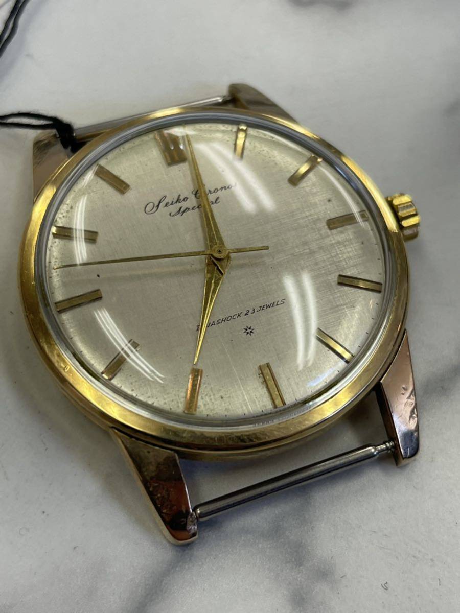 35.稼働品・SEIKO Cronos セイコークロノス Special 金張り 15033 23石 