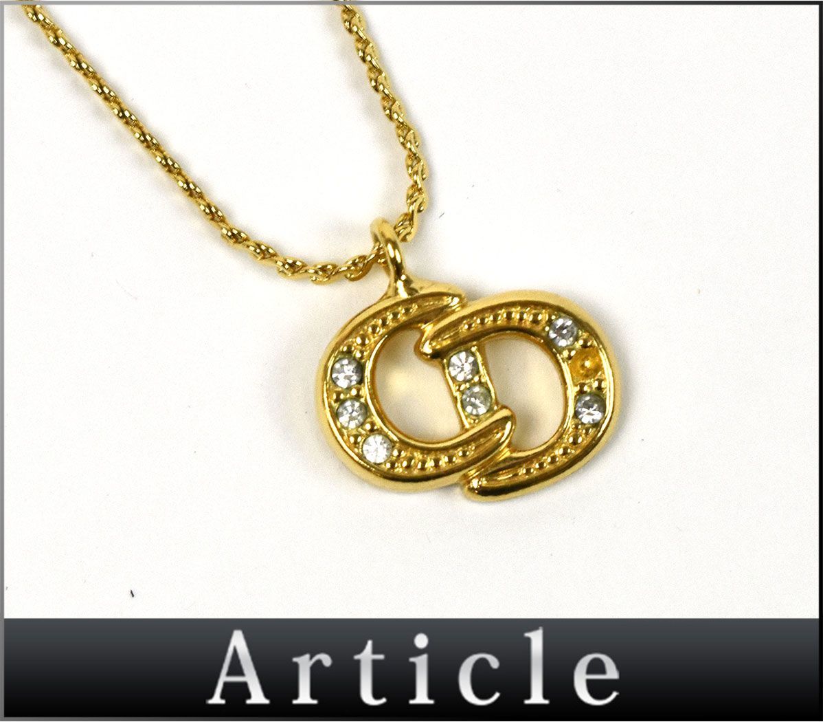 Christian Dior クリスチャンディオール パール ペンダント ネックレス