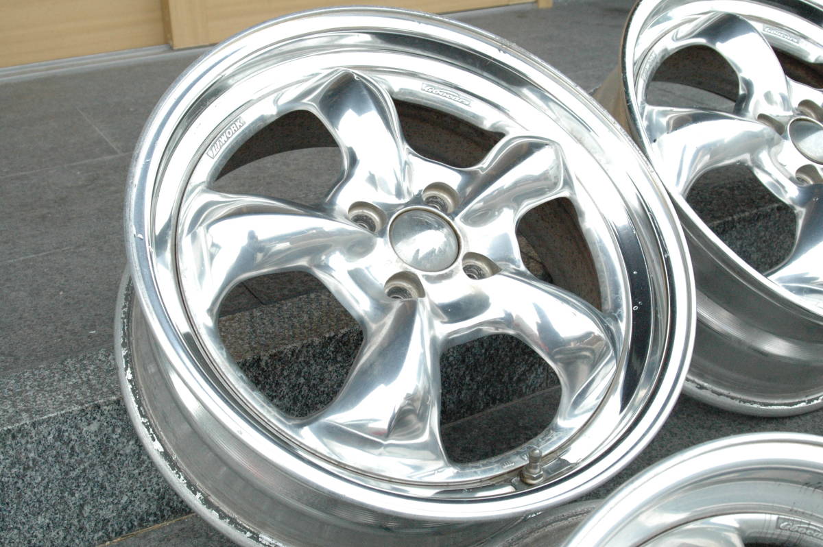 WORK GOOCARS 7J 17インチ 4H 100 +47 4本 ワーク グッカーズ 中古 