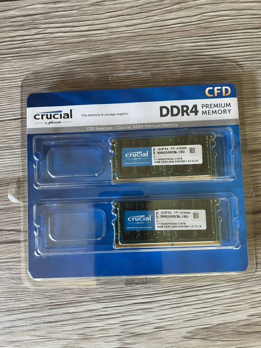 デスクトップPC用メモリ DDR4 16GBx2枚 32GB pc4-2666 動作確認済み ④