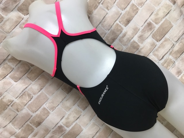 H27085☆SPEEDO スピード SD53T51 競泳水着 ブラック×ピンク S ※(S