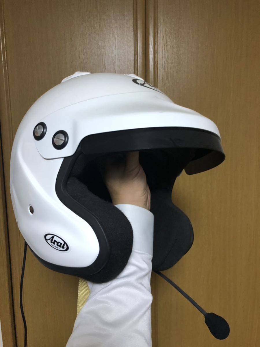 Araiアライ GP-J3 白 1回使用 極上美品ヘルメット 四輪 4輪 Araiアライ GP-J3 白 1回使用 極上美品ヘルメット 四輪 4輪