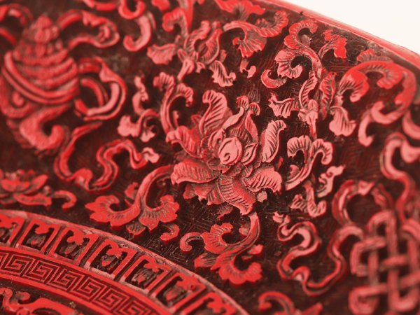 流】中国美術 大精乾隆年製 堆朱 皿 幅28cm KP258(漆芸)｜売買された