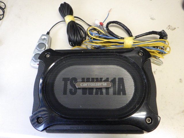 【B】音出しOK カロッツェリア TS-WX11A サブウーファー チューンアップ ウーハー スピーカー リモコン付 パイオニア carrozzeria