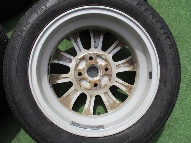 溝十分有り! 日産 デイズ B44W 純正 アルミホイール タイヤ 4本 4H-100 